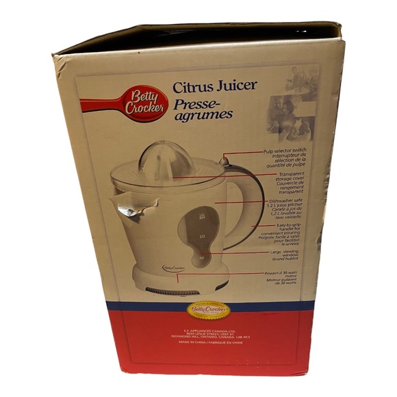 Betty Crocker Citrus Juicer Model BNC-465 Pre-Owned Original Box - Picture 2 of 6